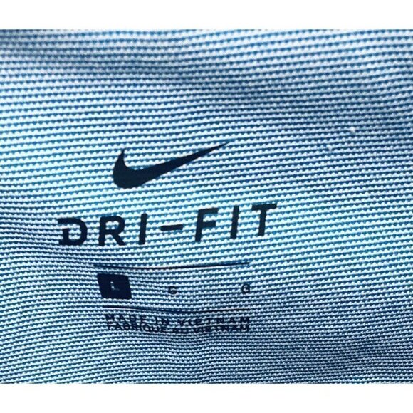 Nike Golf Mens Large Blue Athletic Polo Polyester Gulforest Country Club - Picture 4 of 5